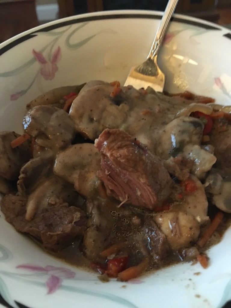Beef and Veges with a little Strog