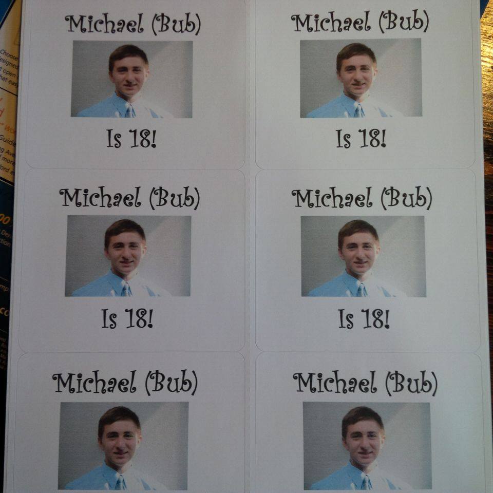 Guest of Honor Stickers for Cups