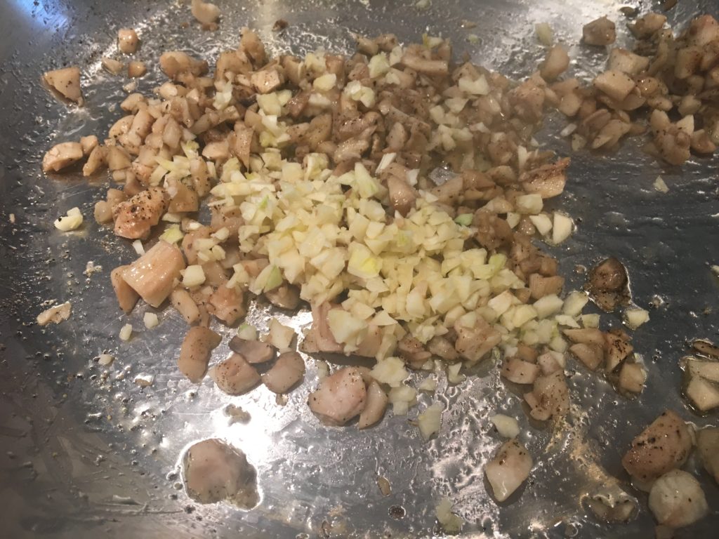 Garlic going in!